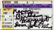 John Prine signs Hapy Birthday to Margaret on her ticket 