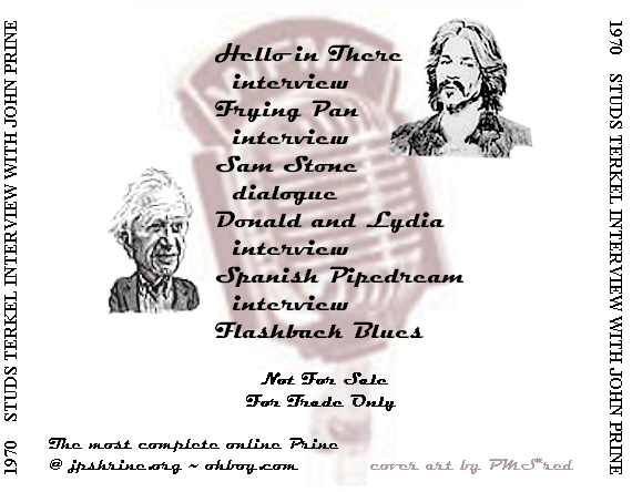 John Prine Studs Terkel radio interview c:1970 back cover art
