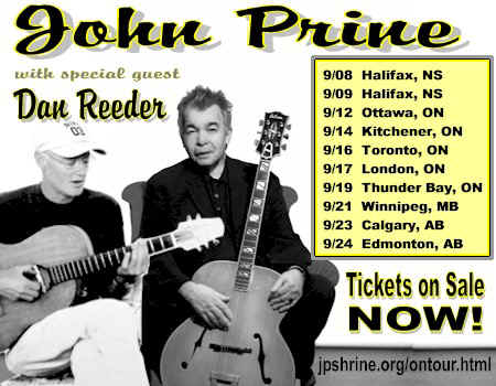 John Prine with Dan Reeder Concert Tour Dates 2006