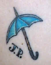 John Prine's Blue Umbrella tattoo
