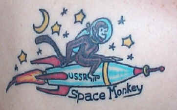 Space Monkey tattoo
