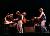 John Prine's guitar player Dirk Hamilton, JP and his guitar tech �1999 Chuck Owens