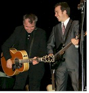 John Prine and Jason Wilber on stage and doing what they do best
