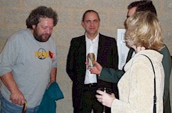 back stage with Dave Jacques, Crusher, and the Wilbers