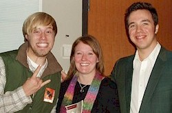 Jason Wilber with Matthew and Katie Rust