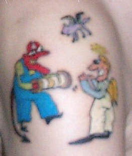 Leonard Hogg's Lost Dog and Mixed Blessings tattoo